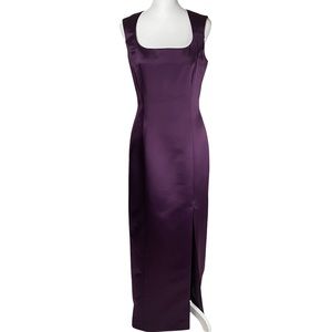 JEFFREY MICHAEL Shiny Purple Prom Bridesmaids Formal Long Floor Length Gown 6